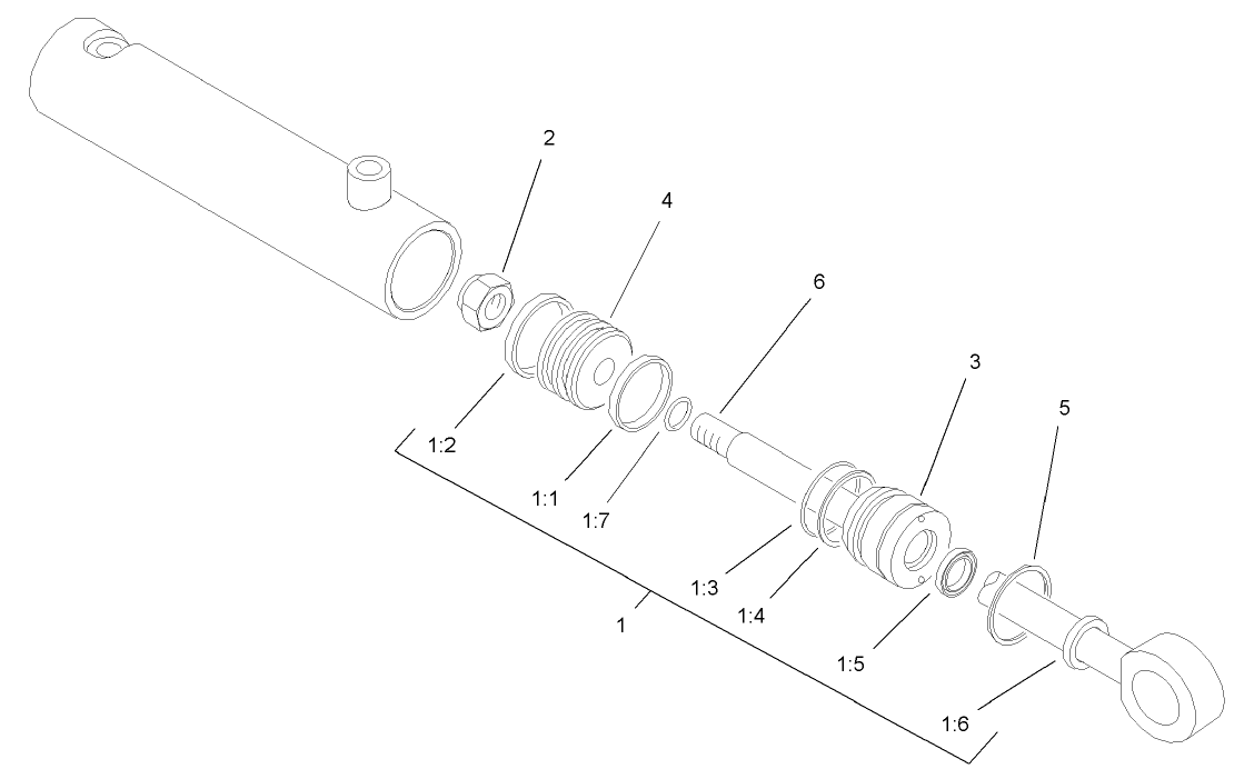 Hydraulic Lift Cylinder Assembly No. 105-7341