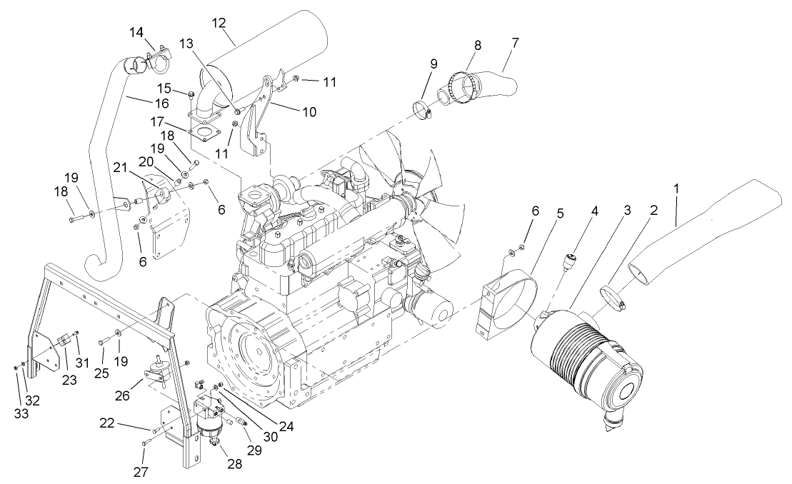Air Cleaner and Muffler Assembly