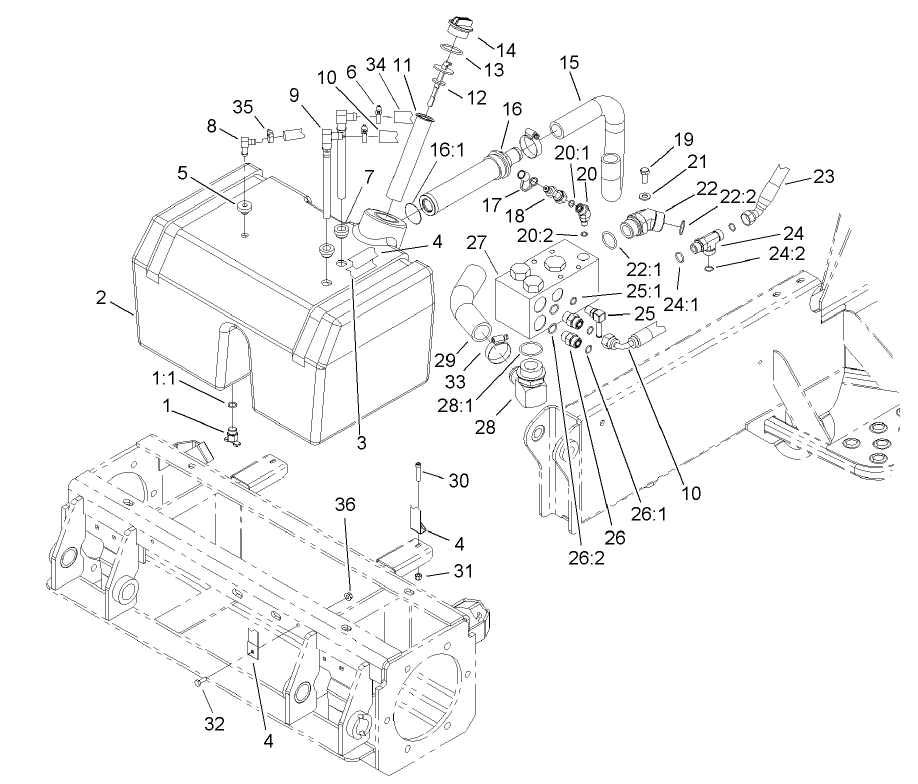 Hydraulic Reservoir and Filter Assembly