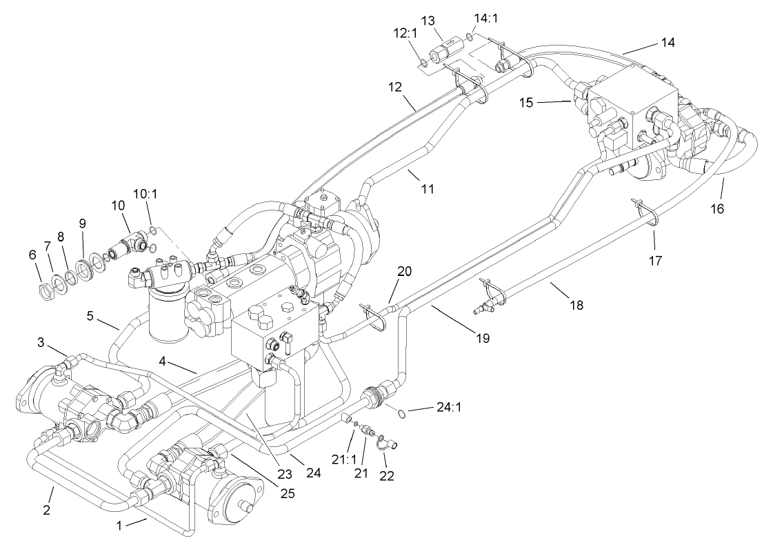 Hydraulic Plumbing Assembly