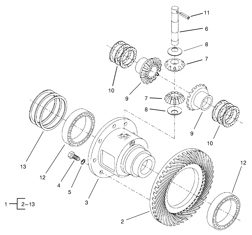 Differential Assembly Rear Axle Assembly No. 100-3784 (Continued)