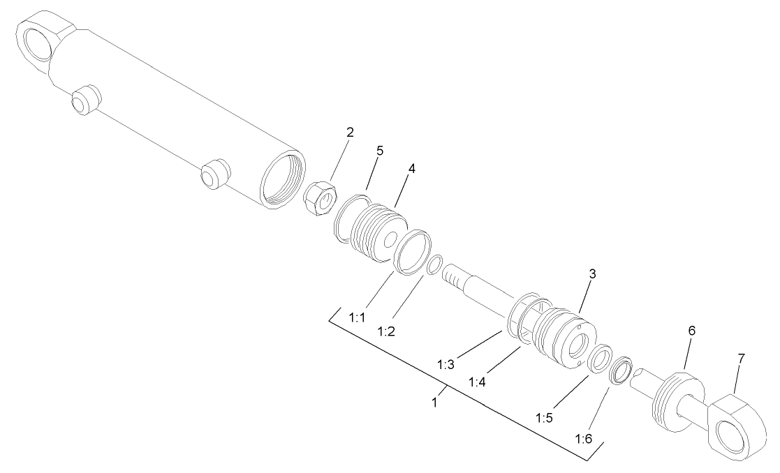 Hydraulic Lift Cylinder Assembly No. 105-7342