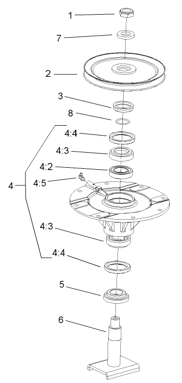 High Driven Spindle Assembly No. 104-3531