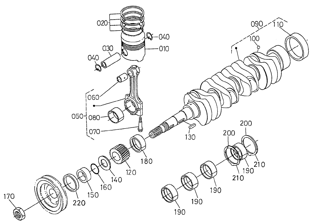 Piston and Crankshaft Assembly