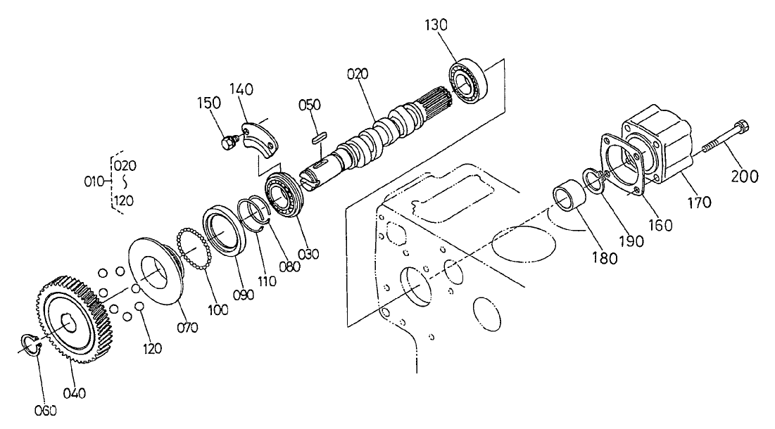 Fuel Camshaft and Governor Shaft Assembly