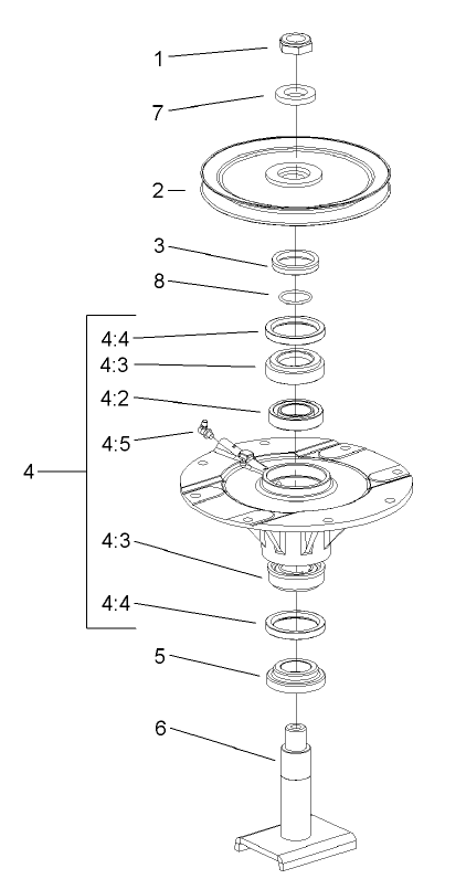 Low Driven Spindle Assembly No. 104-3532