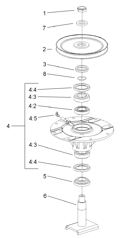 High Driven Spindle Assembly No. 104-3531
