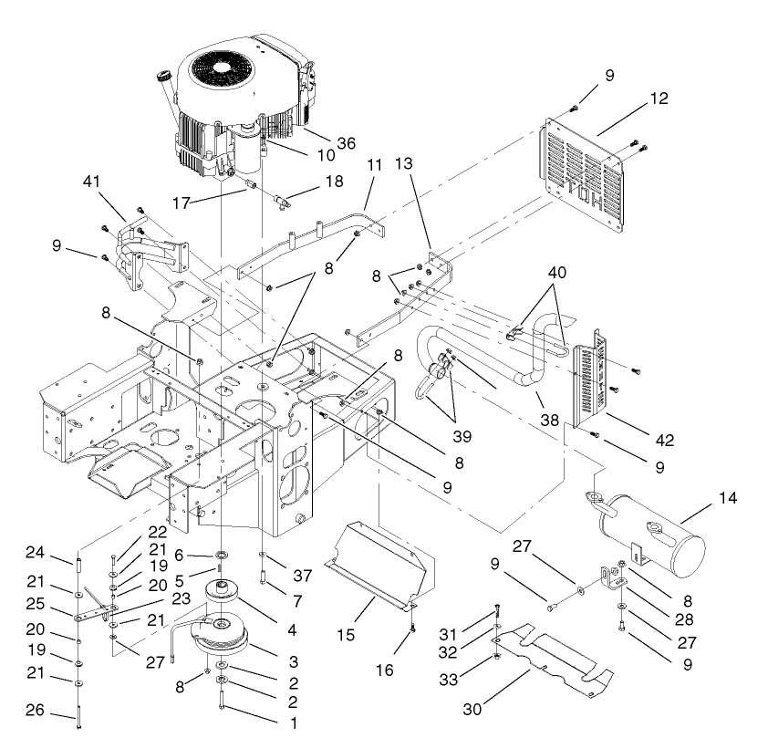 Engine and Clutch Assembly