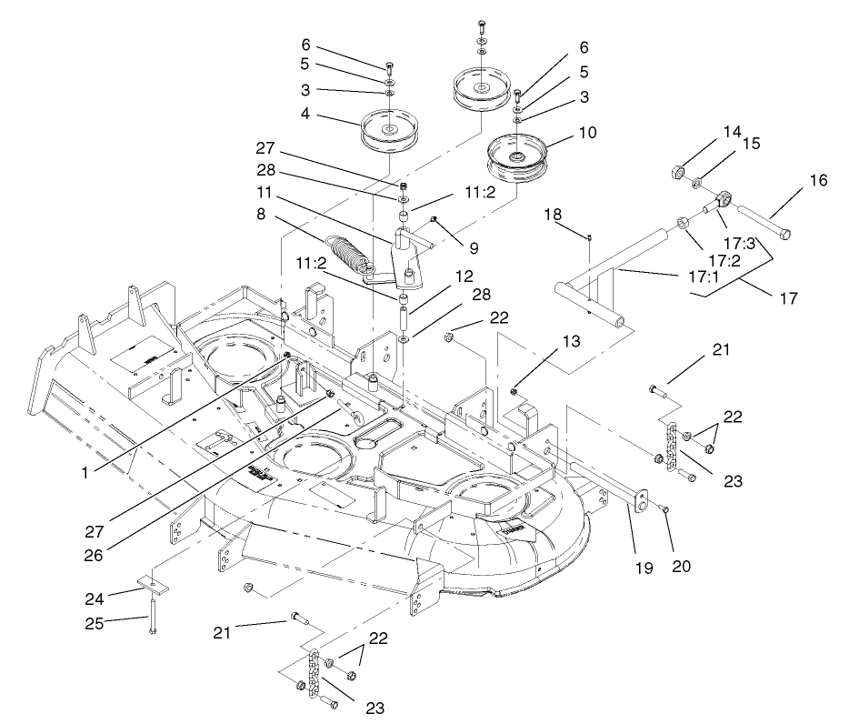 Idler, Pulley/Lift Strut, Chain Assembly