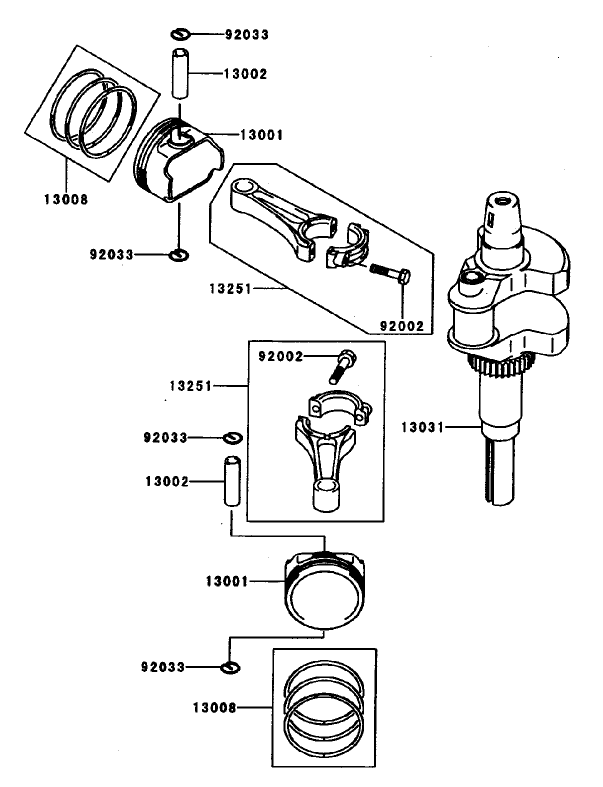 Piston/Crankshaft Assembly-Kawasaki FH601V-AS23