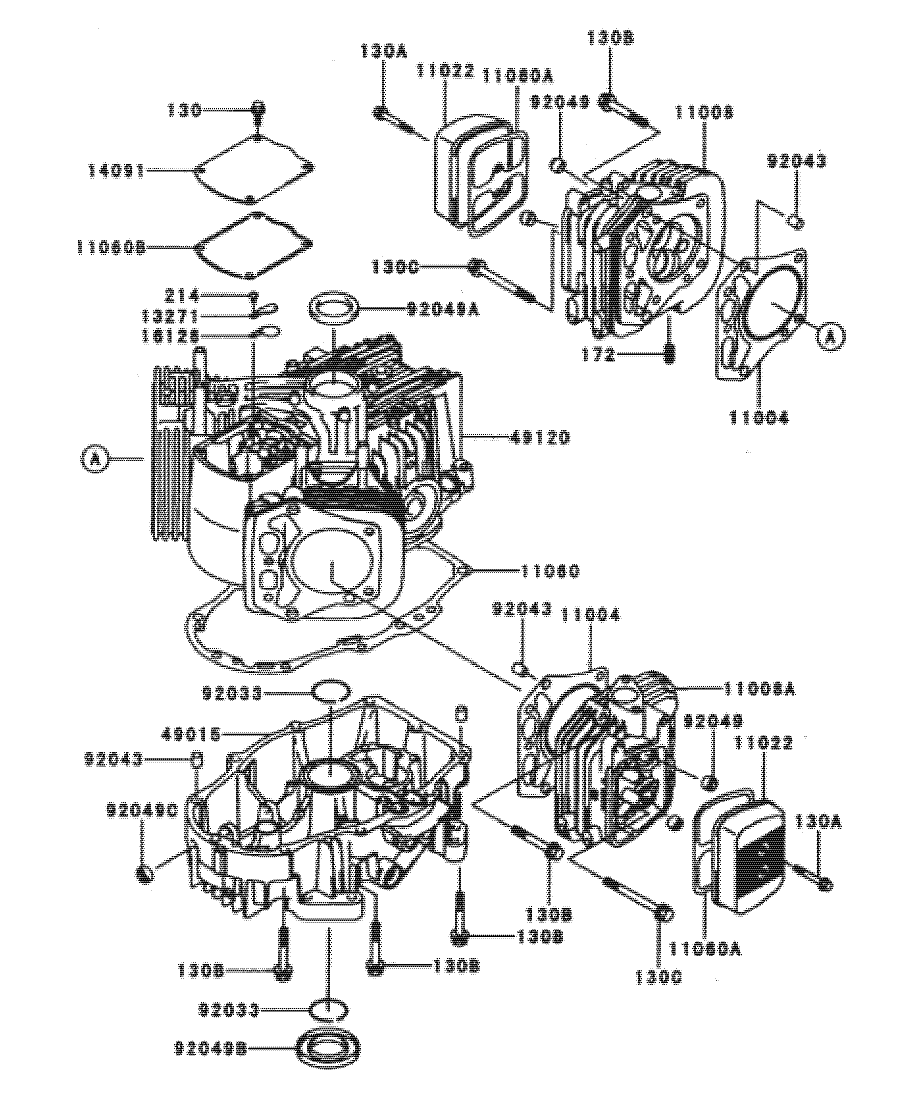 Cylinder/Crankcase Assembly-Kawasaki FH601V-AS23