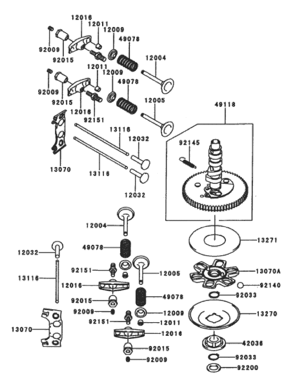 Valve/Camshaft Assembly-Kawasaki FH601V-AS23
