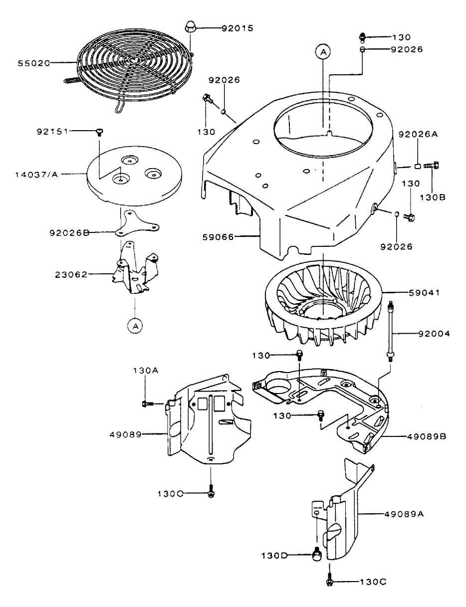 Cooling Equipment Assembly-Kawasaki FH601V-AS23