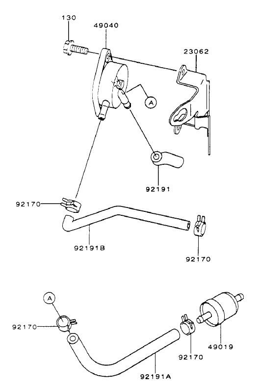 Fuel Tank/Fuel Valve Assembly-Kawasaki FH601V-AS23