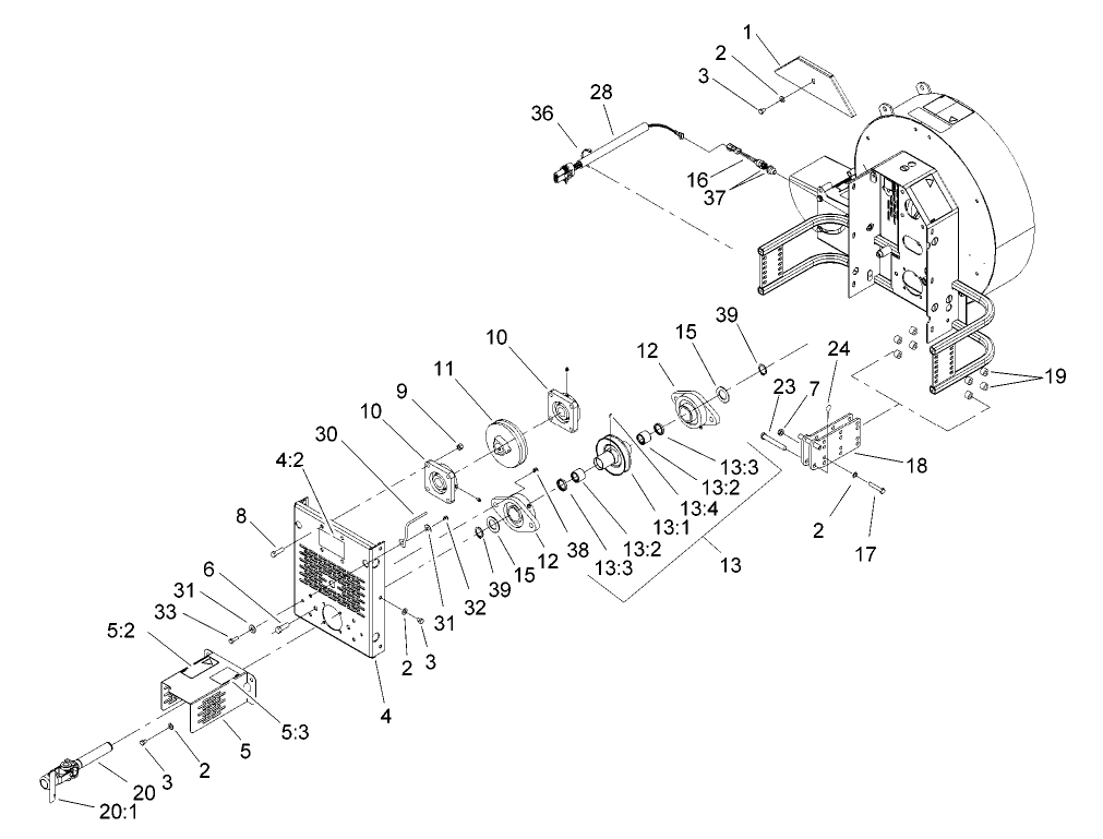 Blower, Fan amd Frame Assembly