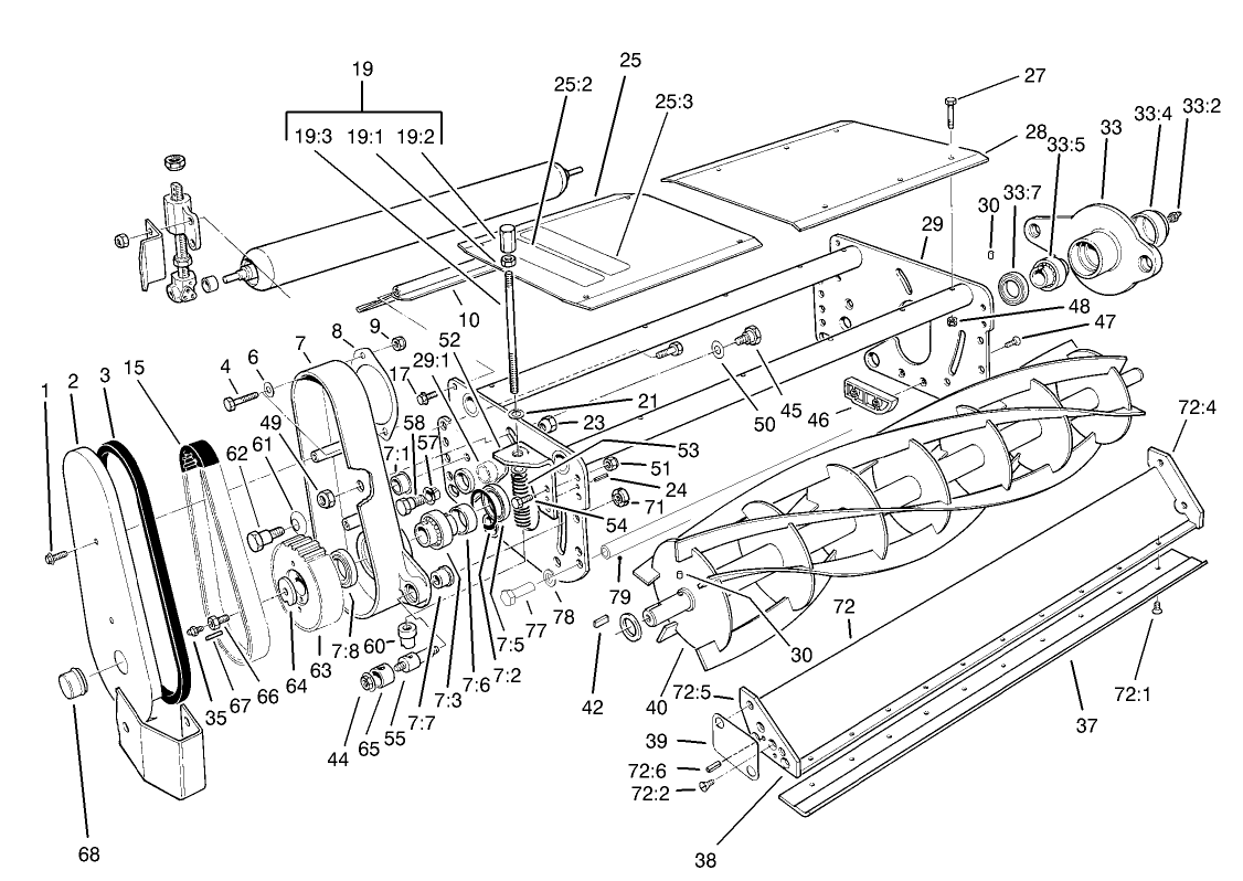 Right Hand and Center Cutting Unit Assembly