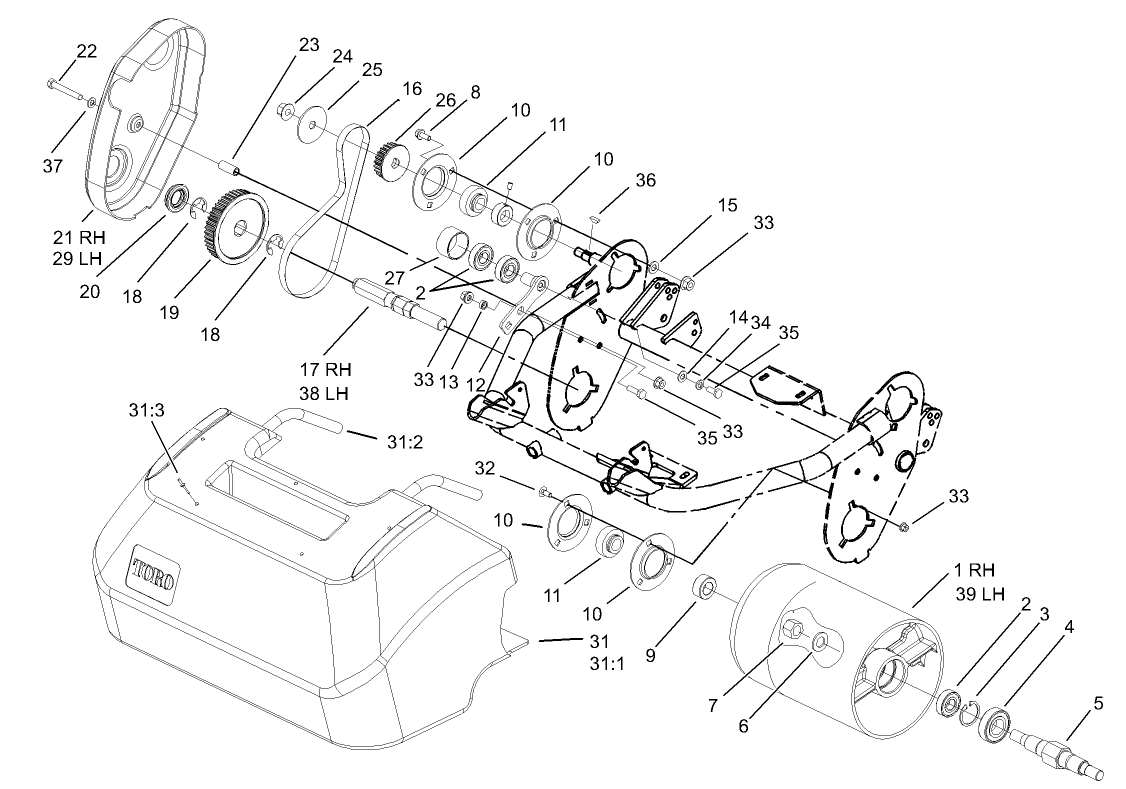 Drum Drive and Basket Assembly