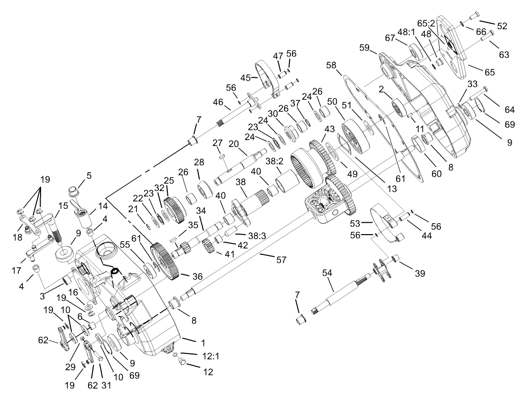 Gearbox Assembly No. 99-3775