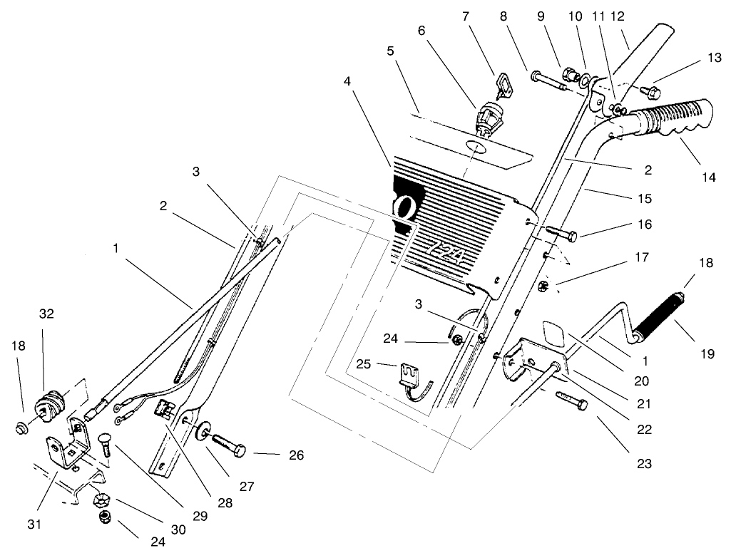 HANDLE ASSEMBLY LEFT SIDE
