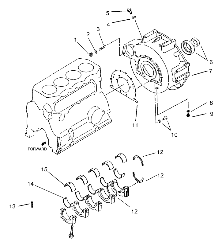 Flywheel Housing and Main Metal Assembly