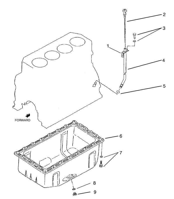 Oil Pan and Oil Level Assembly