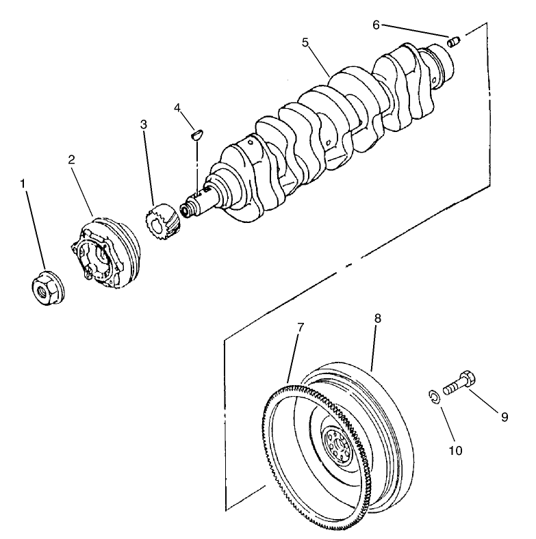 Crankshaft and Flywheel Assembly