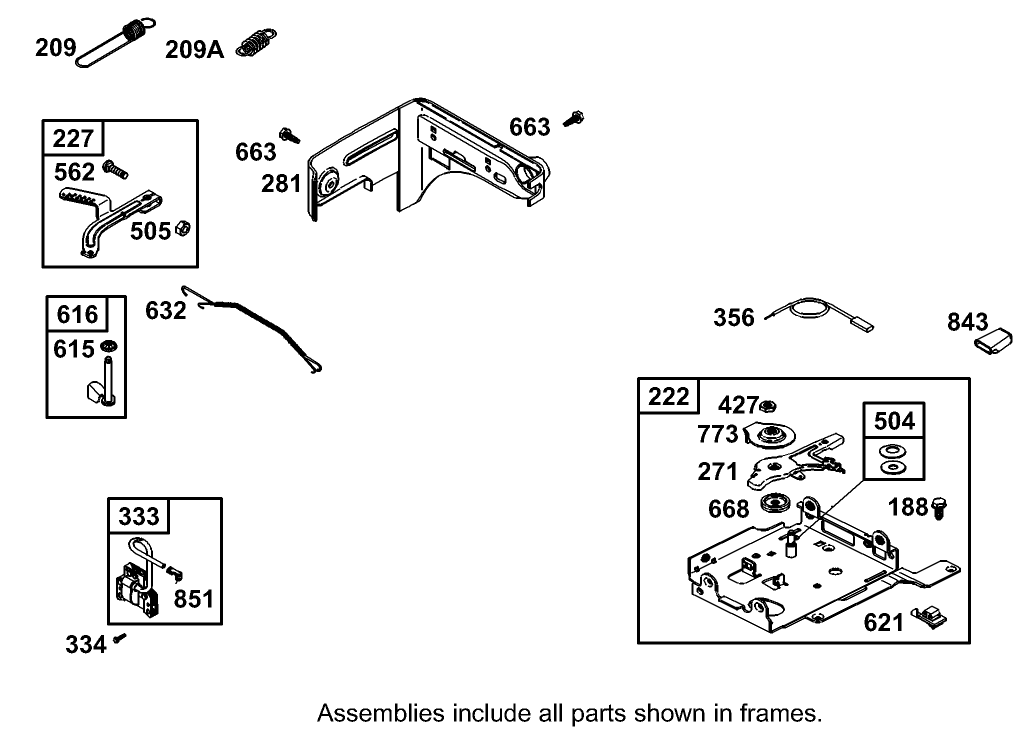 Governor Assembly  Engine Briggs and Stratton Model 126402-0245-E1