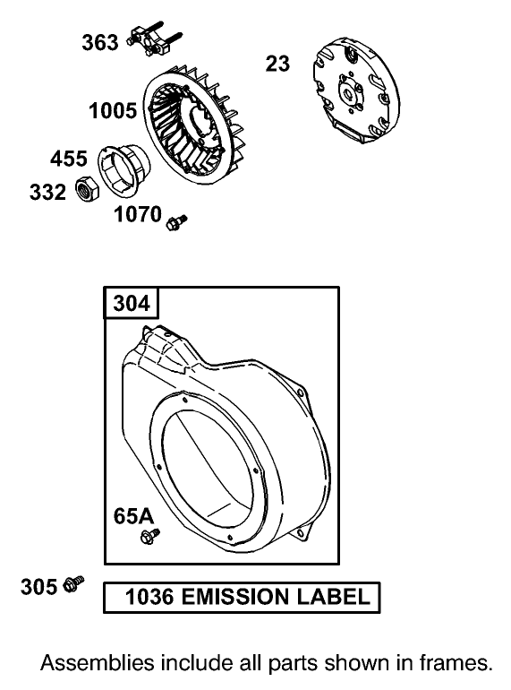 Blower Housing Assembly  Engine Briggs and Stratton Model 126402-0245-E1