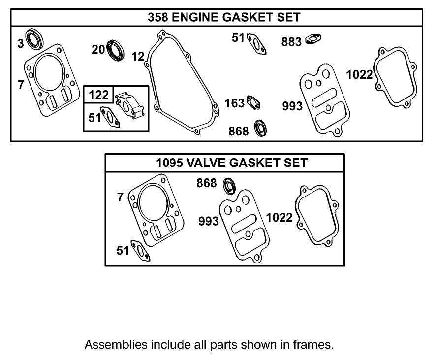 Gasket Assembly  Engine Briggs and Stratton Model 126402-0245-E1