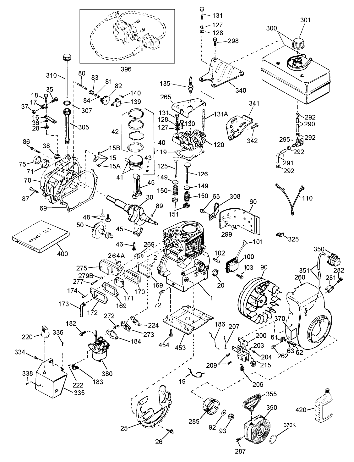 ENGINE TECUMSEH MODEL HSK60-76008C