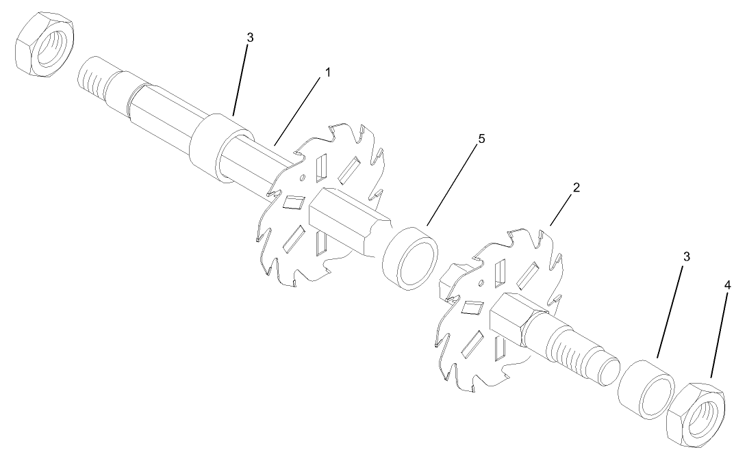 Dethatcher Shaft Assembly