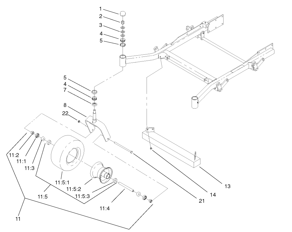 Caster and Wheel Assembly