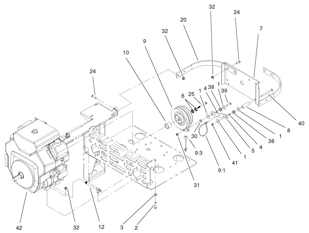 Engine and Clutch Assembly