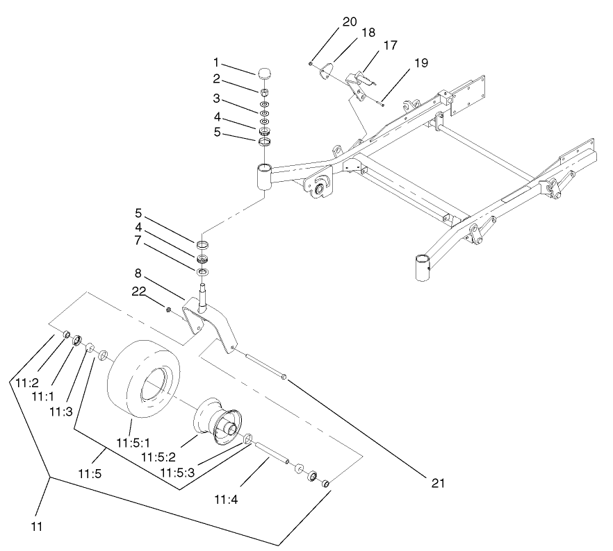 Caster and Wheel Assembly