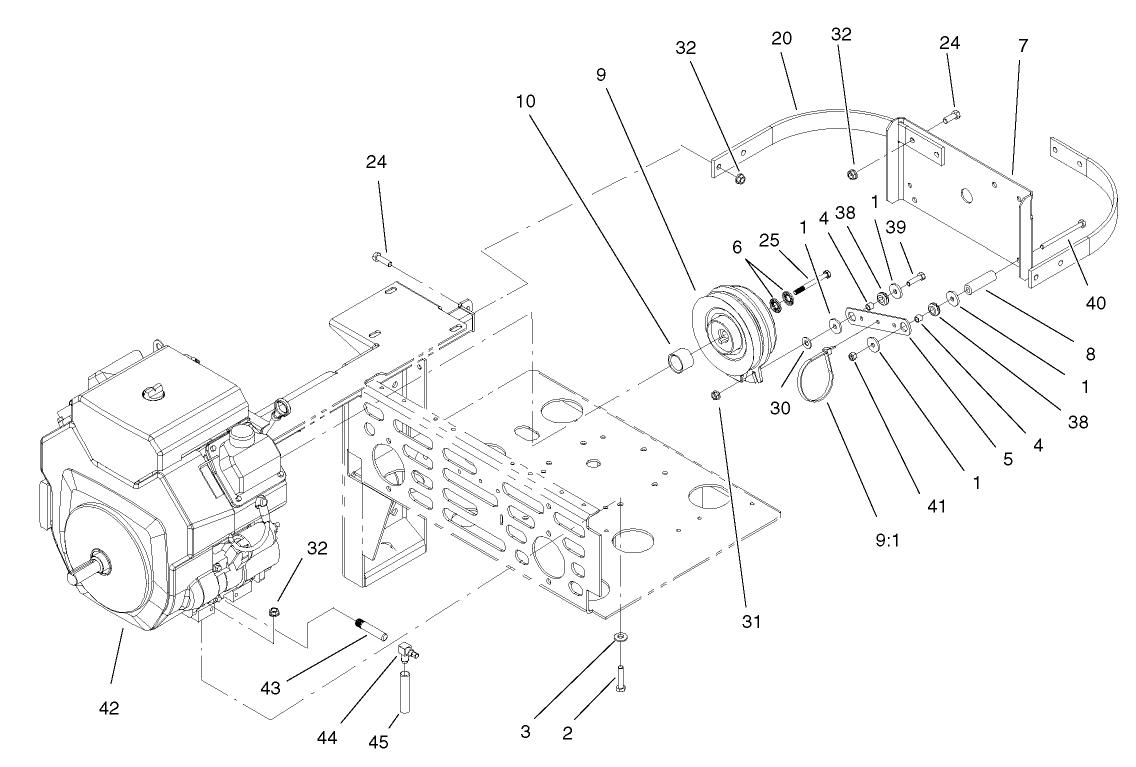 Engine and Clutch Assembly