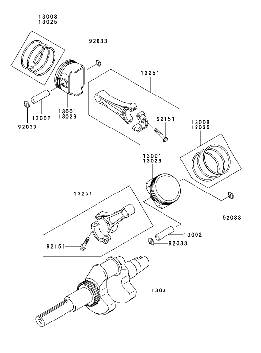 Piston/Crankshaft Assembly Kawasaki FH721D-AS05