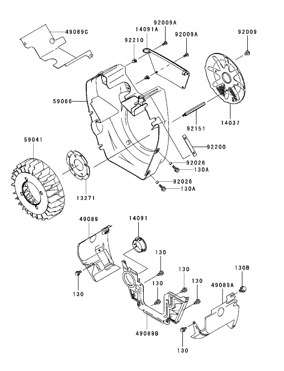 Cooling Equipment Assembly Kawasaki FH721D-AS05