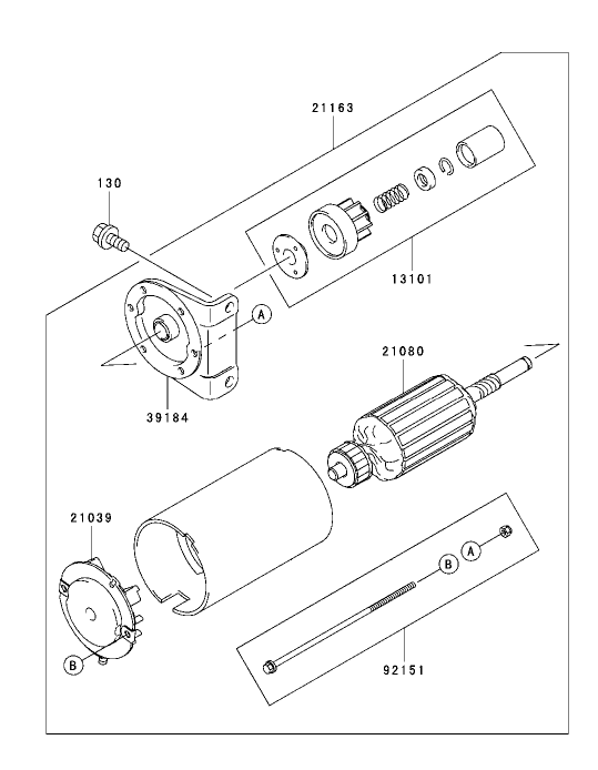 Starter Assembly Kawasaki FH721D-AS05