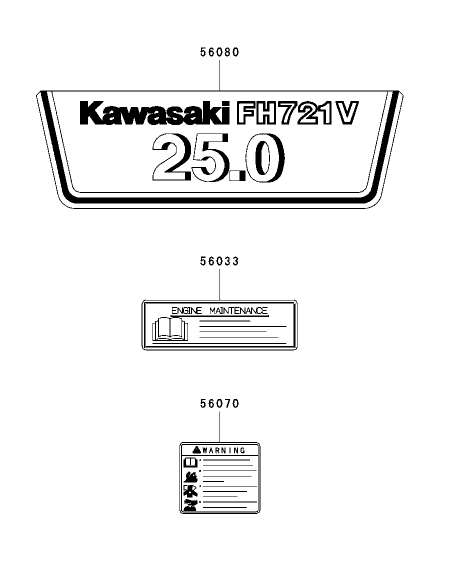 Label Assembly Kawasaki FH721D-AS05