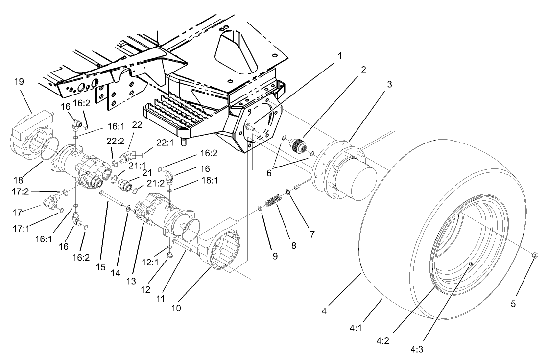 Front Drive and Brake Assembly