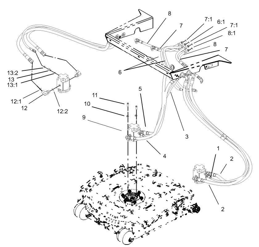 No. 1, 4 and 5 Hose Installation Assembly
