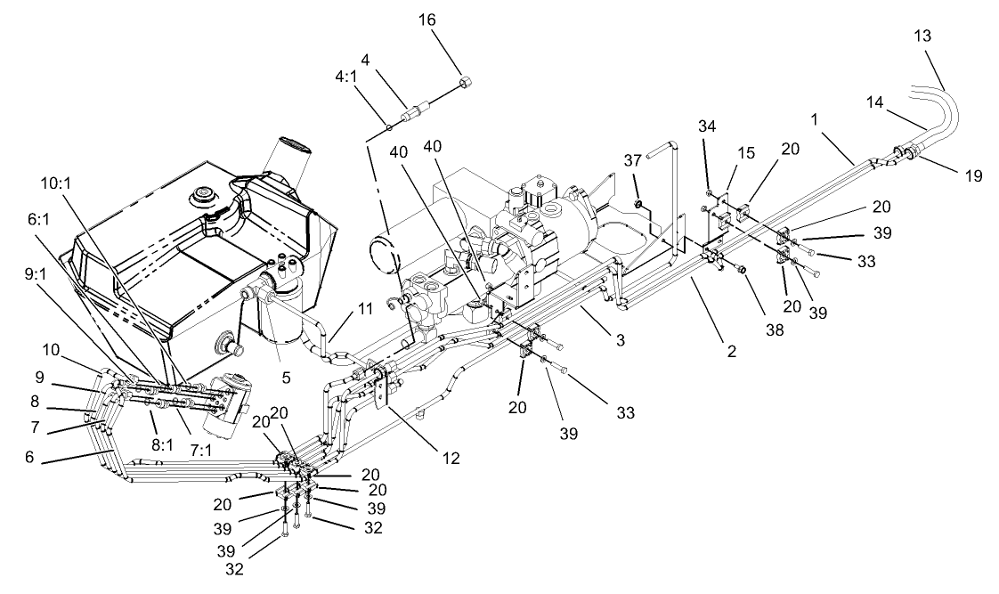 Steering Hydraulic Line Assembly