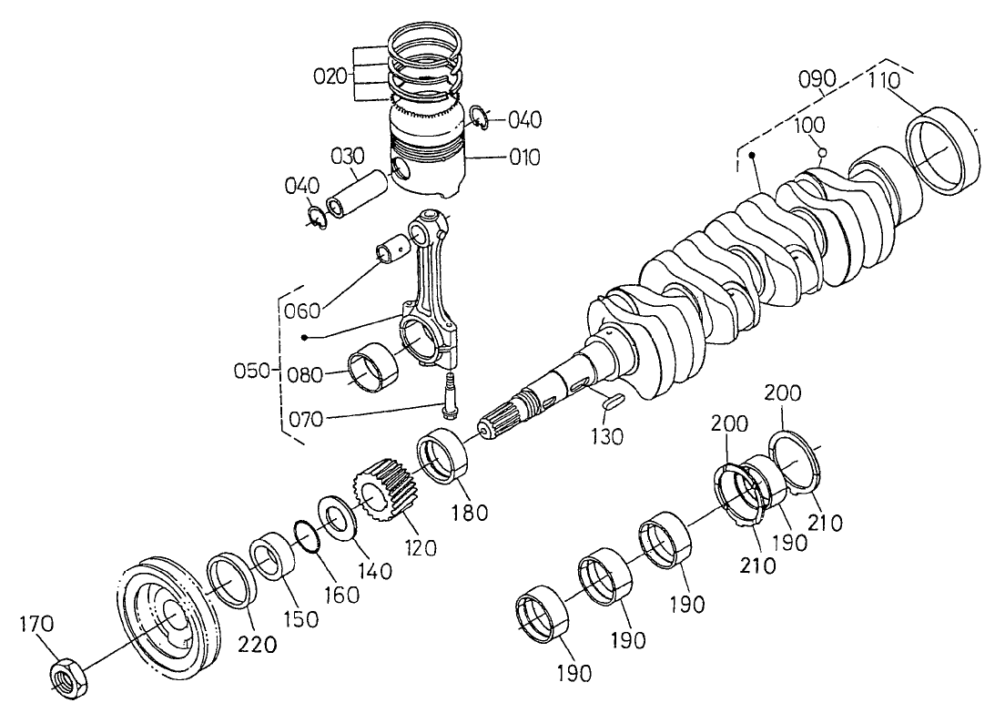Piston and Crankshaft Assembly