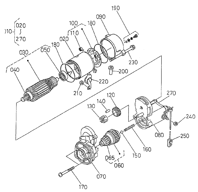 Starter Component Parts Assembly