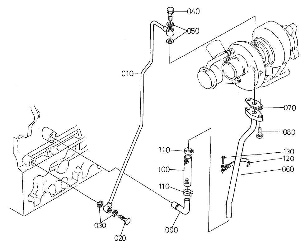 Oil Pipe (Turbo Charger) Assembly