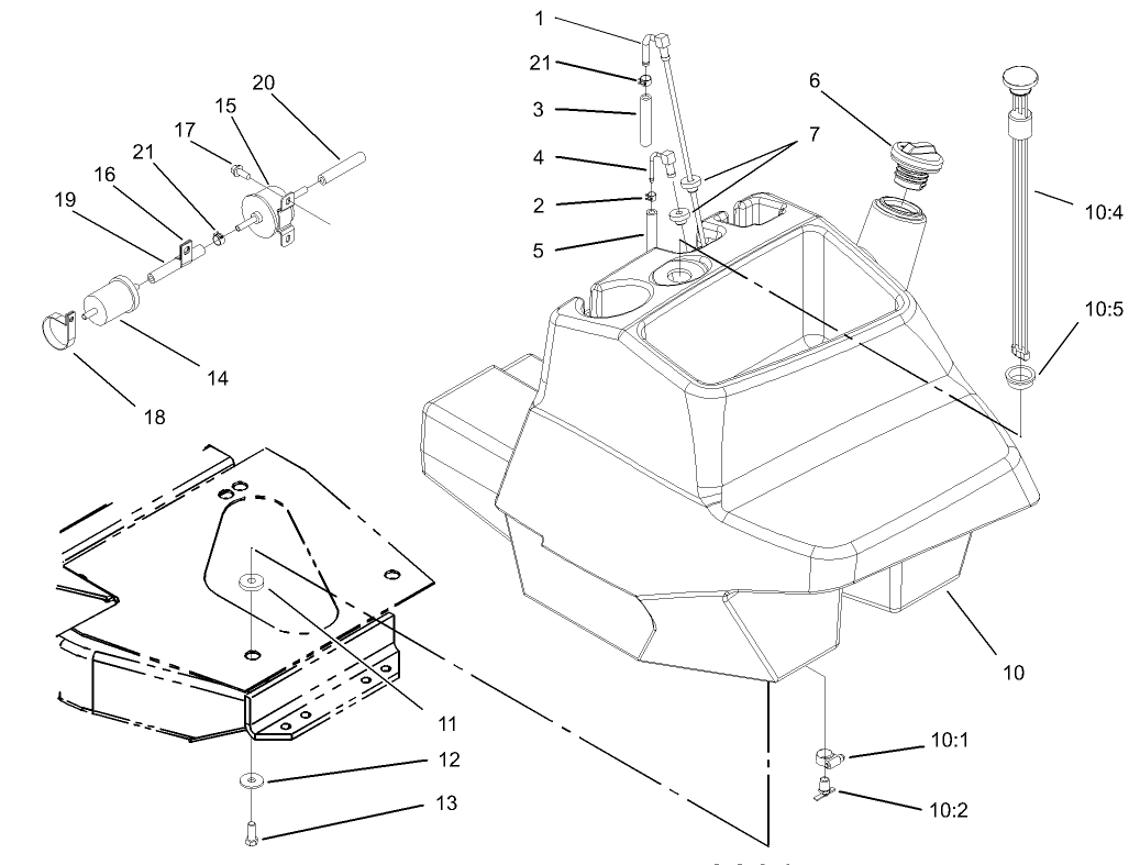 Fuel Tank and Filter Assembly