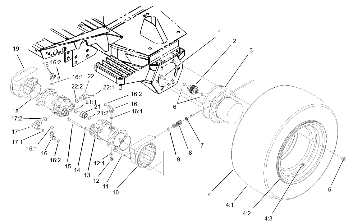 Front Drive and Brake Assembly