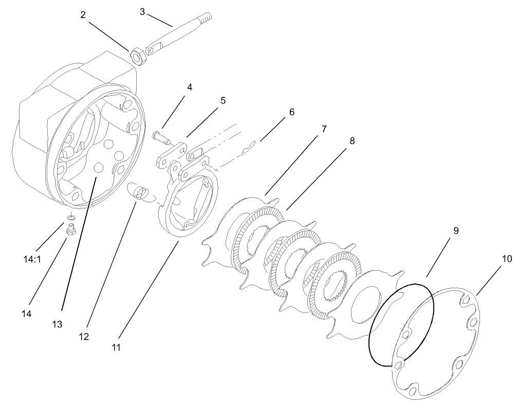 LH Brake Assembly No. 100-3070