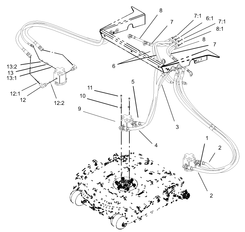 No. 1, 4 and 5 Hose Installation Assembly