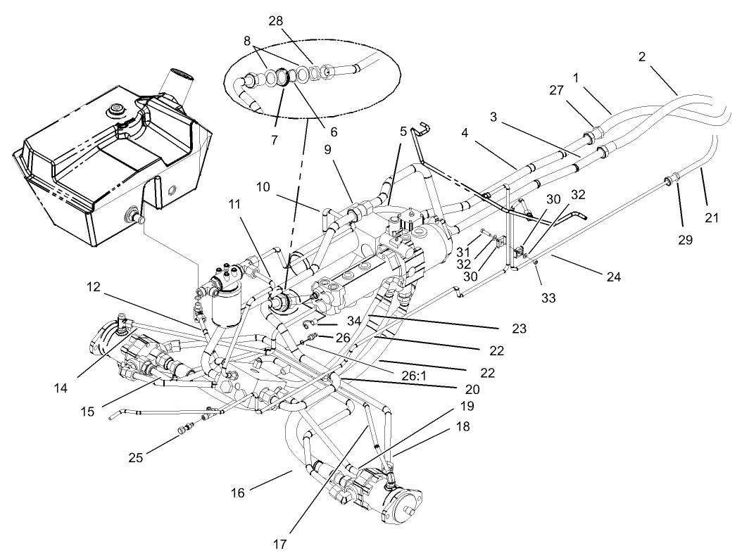 Hydraulic Traction Line Assembly